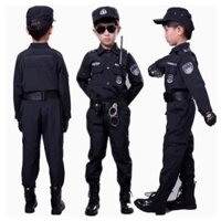 Trang phục cosplay cảnh sát trang phục cảnh sát cho trẻ em trai SWAT cosplay trang phục hướng nghiệp cảnh sát