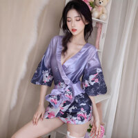 Trang phục cosplay kimono tím phong cách Nhật Bản, đồ lót sexy quyến rũ, ham muốn thuần khiết, anime sexy