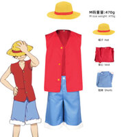 Trang phục cosplay One Piece Luffy cho người lớn và trẻ em, trang phục cosplay kiểu Luffy cổ điển, trang phục nhập vai, xu hướng mùa hè