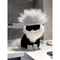 Trang phục cosplay thú cưng Gojo Satoru, mũ đội đầu mèo, tóc giả, phong cách thời thượng, mặt nạ mắt, mũ đẹp cho mèo nam