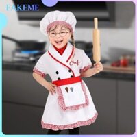 Trang Phục Đầu Bếp Cho Trẻ Em Sân Khấu Trang Phục Hóa Trang Làm Bánh Đồng Phục Dễ Thương