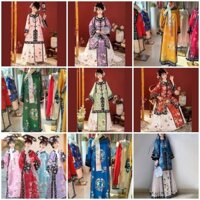 Trang phục Gege thời nhà Thanh, phong cách cổ xưa, nữ cung nhân, hầu gái, vợ lẽ, Zhen Huan, truyền thuyết, kịch nhỏ, lễ hội, khai mạc, biểu diễn chào mừng.