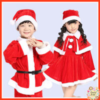 Trang phục Giáng sinh có sẵn cho trẻ em Bé trai và Bé gái Ông già Noel Cosplay Bộ quần áo biểu diễn Giáng sinh