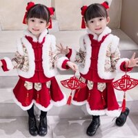 Trang Phục Giáng Sinh Năm Mới Cho Bé Gái | Đầm Phong Cách Trung Hoa Xinh Xắn Cho Bé Gái