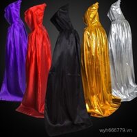 Trang phục Halloween cho người lớn và trẻ em, áo choàng ma thuật, áo choàng pháp sư, áo choàng đen của thần chết, ma cà rồng