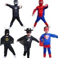Trang phục Halloween cho trẻ em, áo choàng Spider-Man, Batman, Superman, tay dài, tiệc khiêu vũ, biểu diễn nhập vai