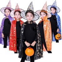 Trang phục Halloween cho trẻ em cosplay Phù Thủy Phù Thủy áo choàng phù thủy áo choàng ép bí ngô Phù Thủy Phù Thủy áo choàng 0RJ2