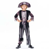 Trang Phục Halloween Trẻ Em Bé Trai Trang Phục Cướp Biển Trẻ Em Thuyền Trưởng Jack Cosplay Bộ Quần Áo Cướp Biển Purim