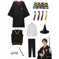 Trang phục Harry Potter, áo choàng phù thủy, đồng phục học viện, cosplay cho trẻ em và người lớn, trang phục Halloween