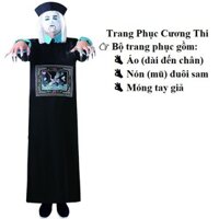 Trang Phục Hoá Trang Halloween Cương Thi Hắc Bạch Vô Thường Diêm Vương Pháp Sư Dành Cho Người Lớn