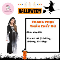 Trang phục hoá trang Halloween thần chết cho bé gái
