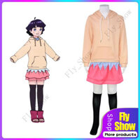 Trang phục hóa trang Naruto Uzumaki himawar váy áo nỉ có mũ trang phục nữ dự tiệc biểu diễn Halloween