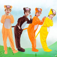 Trang phục khỉ cho trẻ em, Quần áo khỉ, Trang phục khiêu vũ hoạt hình mẫu giáo động vật, Trang phục biểu diễn khỉ nhỏ dành cho người lớn