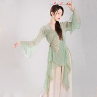 Trang phục múa cổ điển, trang phục luyện tập bằng vải gauze, trang phục biểu diễn múa dân tộc Trung Quốc, trang phục múa Han, chân váy, quần, áo chiffon