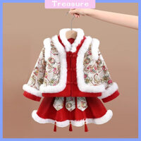 Trang phục năm mới cho bé gái trang phục mùa đông dễ thương trang phục năm mới trang phục Hán phục phong cách Trung Quốc trang phục nhà Đường trang phục lễ hội năm mới cho bé