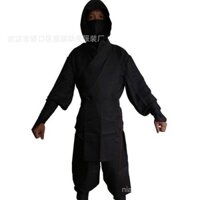 Trang phục Ninja đen cho người lớn, bộ đồng phục Samurai Nhật Bản, trang phục cosplay Halloween NZCE