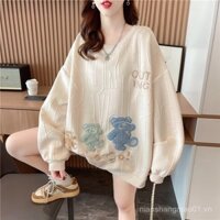 Trang phục nữ cỡ lớn Áo Hoodie năm 2024 áo phong cách lười phong cách Hàn Quốc đầu thu phong cách Hàn Quốc kiểu áo khoác mỏng ZTV8