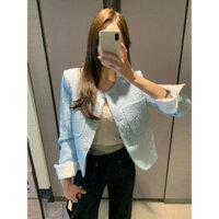 [Trang phục nữ HOT GIRL] Áo khoác ngắn vải tuýt, áo khoác nhỏ sang trọng Hàn Quốc, áo khoác nhỏ sang trọng cho nữ, áo khoác mỏng nhẹ, mua áo khoác yêu mùa hè, áo khoác Hàn Quốc, thiết kế ngọt ngào và cay, thích hợp, muối và ngọt