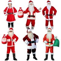 Trang Phục Ông Già Noel Trang Phục Ông Già Noel Người Lớn Phù Hợp Với Nam Và Nữ Nhung Vàng