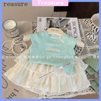 ✨Trang phục trẻ em trang phục cho bé gái 2025 mùa hè phù hợp với phong cách phương Tây Phong Cách Hàn Quốc mẫu mới áo mùa hè cho bé bộ hai chiếc bánh kem phong cách Mori