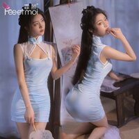 TRANG PHỤC VÁY ĐẦM BODY SƯỜN XÁM XANH PASTEL GỢI CẢM 7028