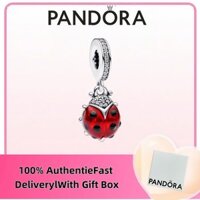 Trang sức bạc 100% s925 miễn thuế, nhẫn Pandora, quà tặng trang sức, charm bướm đỏ 792571 C01