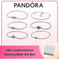 Trang sức bạc 100% s925 miễn thuế, nhẫn Pandora, quà tặng trang sức, vòng tay chuỗi rắn hình trái tim với nhiều kiểu dáng