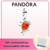 Trang sức bạc 100% s925 miễn thuế, nhẫn Pandora, quà tặng trang sức, Disney Nàng Tiên Cá, charm cua Sebastian 792694 C01