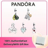 Trang sức bạc 100% s925 miễn thuế, nhẫn Pandora, quà tặng trang sức, charm treo đôi 793420 C01