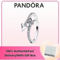 Trang sức bạc 100% s925 miễn thuế, nhẫn Pandora, quà tặng trang sức, nhẫn mũi tên lấp lánh 193619 C01