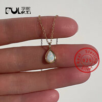 Trang Sức Bạc 925 Mạ Vàng Dainty Nhỏ opal Giọt Nước Mặt Dây Chuyền Vòng Cổ Dành Cho Nữ