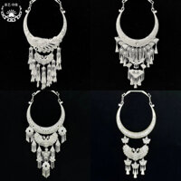 Trang sức bạc mới, vòng cổ, mũ dân tộc Miao, phong cách mũ bạc, biểu diễn sân khấu, người lớn và trẻ em đeo vòng cổ trang sức bạc