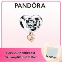 Trang sức bạc Sterling S925 miễn phí 100% quà tặng trang sức nhẫn Pandora Charm trái tim bạn thân yêu 782243c00