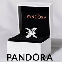 Trang sức bạc Sterling S925 chính hãng Pandora 100% Mặt Dây chuyền vòng tay mặt dây chuyền lấp lánh hình cung hoàng đạo Song Ngư
