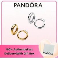 Trang sức bạc Sterling S925 miễn phí 100% Nhẫn Pandora quà tặng trang sức vòng hoa tai Huggie tròn 263288c00