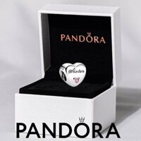 Trang sức bạc Sterling S925 chính hãng Pandora 100% Mặt Dây chuyền vòng tay mặt dây chuyền hình trái tim em gái