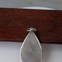 Trang sức cổ cổ xưa ruby tự nhiên Mặt dây chuyền bạc chân được truyền lại từ triều đại nhà Thanh