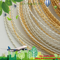 💖Trang sức DIY💖Dây xoắn đôi mạ vàng 14K, sợi vàng, vật liệu làm vòng tay và vòng tay thủ công DIY [Dây chuyền Vòng tay Vòng cổ]