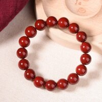 (Trang sức Fanren) Vòng tay hình tròn đơn giản màu vàng tím, phụ kiện năm hoàng đạo, vòng tay chu sa bán buôn