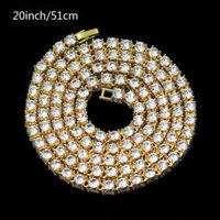 Trang Sức Pha Lê Hip Hop Dây Chuyền Tennis Đá Vòng Cổ Chunky Cho Nam Dây Chuyền Mắt Xích Miami Cuba Đá Cubic Zircon Trang Sức