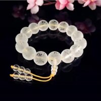 [Trang sức phong thủy cầu an] Vòng tay pha lê khắc chú đại bi size 14mm