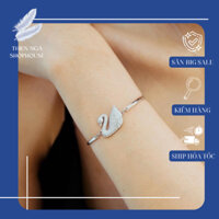 Trang sức Swarovski, Vòng tay thiên nga trắng dây bạc mẫu mới fullbox_thien_nga_viet_nam