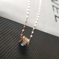 [trang sức titan] combo dây chuyền mặt trụ và lắc tay tròn