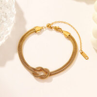 Trang sức Vòng tay xương rắn Thiết kế Niche phù hợp Vòng tay vàng 18K