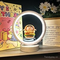 Trang trí bàn làm việc Burger Cosplay Crayon Shin-chan, đèn ngủ, quà tặng cặp đôi cho Giáng sinh và Năm mới