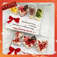 Trang trí bánh sinh nhật, bánh kem - Bộ khuôn chữ LOVE, I0U kèm hộp xách mica trong