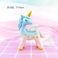Trang trí bánh sinh nhật ngựa bập bênh cầu vồng kỳ lân tưởng tượng, đồ trang trí nướng, trang trí bàn tiệc, tượng hoạt hình