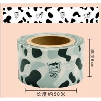 Trang trí bánh SP068310 Mica cuộn bánh bò sữa dày 8*50m