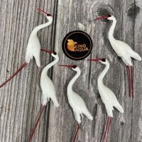 Trang trí bể - Con cò trắng (Cao 8cm)