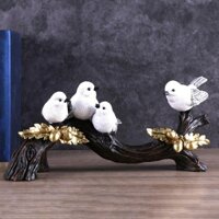 [Trang trí chim Tượng điêu khắc Tượng chim cho chậu hoa Bàn phòng khách